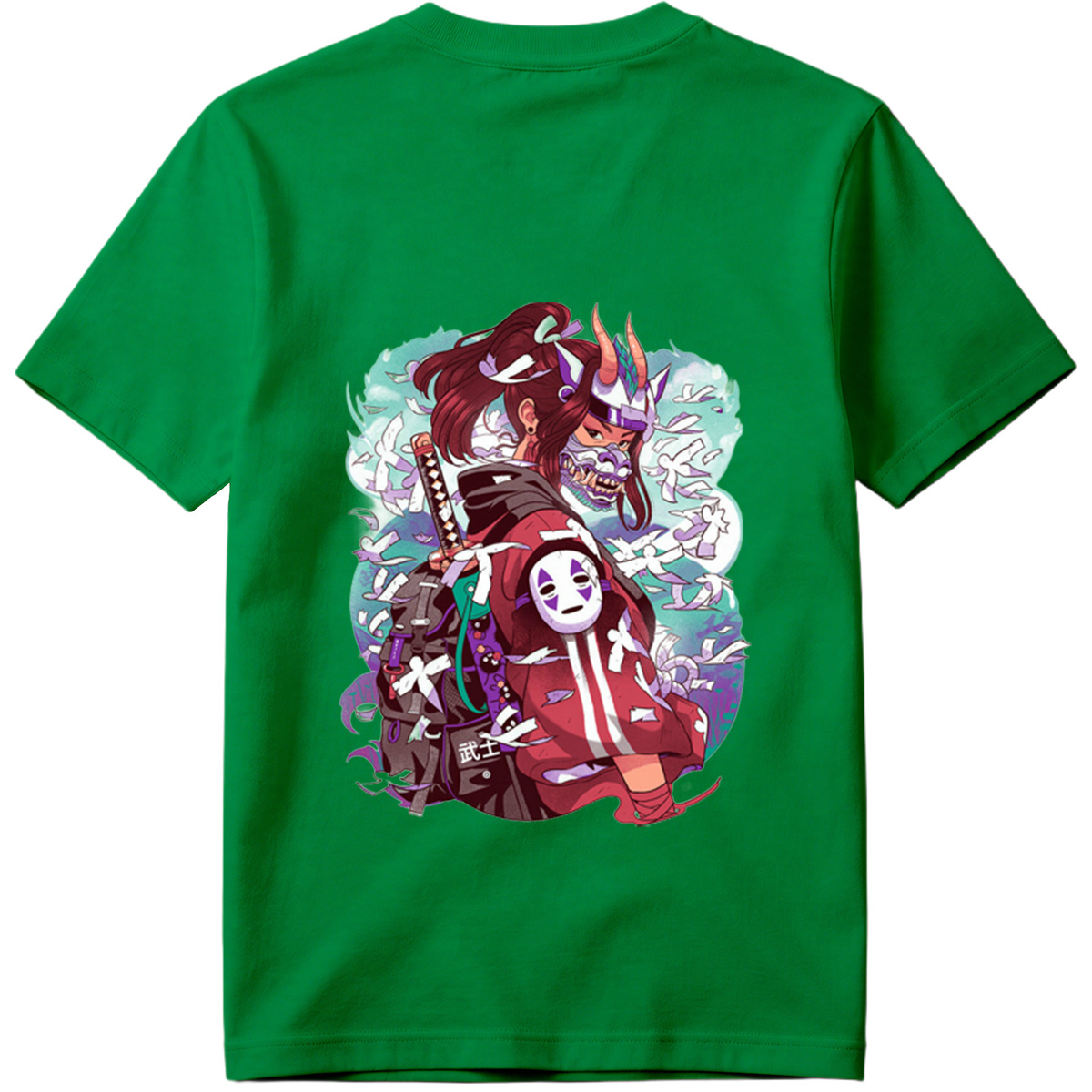Samurai Warrior with Mask and Katana - Tee