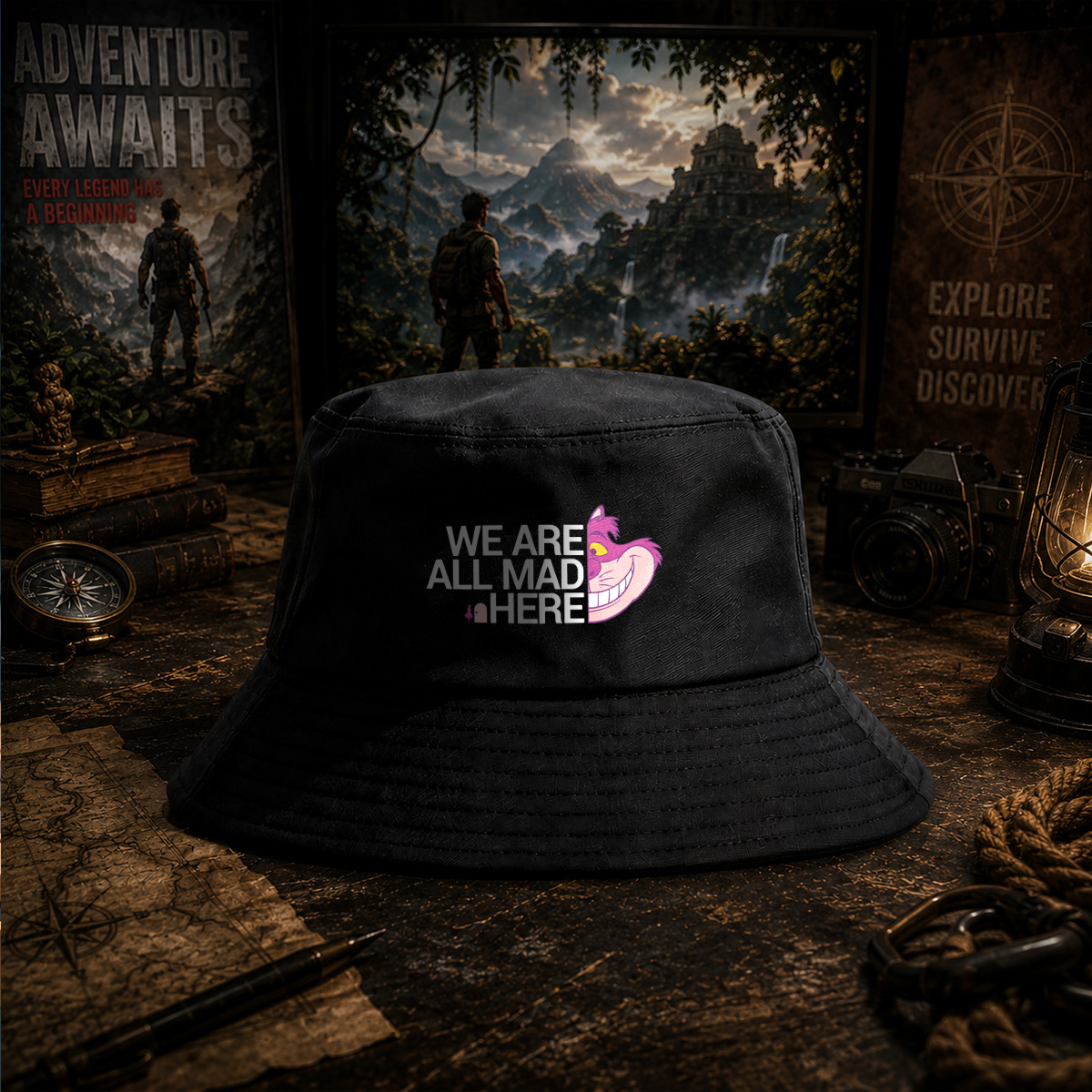 Alice in Wonderland - Cheshire Cat: We Are All Mad Here - Fisherman's Hat