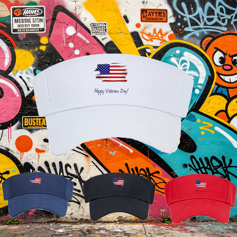 Unisex Classic Mesh Back Cap with American Flag Print and Happy Veterans Day Design – Lightweight Sun Hat for Outdoor Activities, Perfect for Adults Celebrating National Holidays and Patriotic Events
