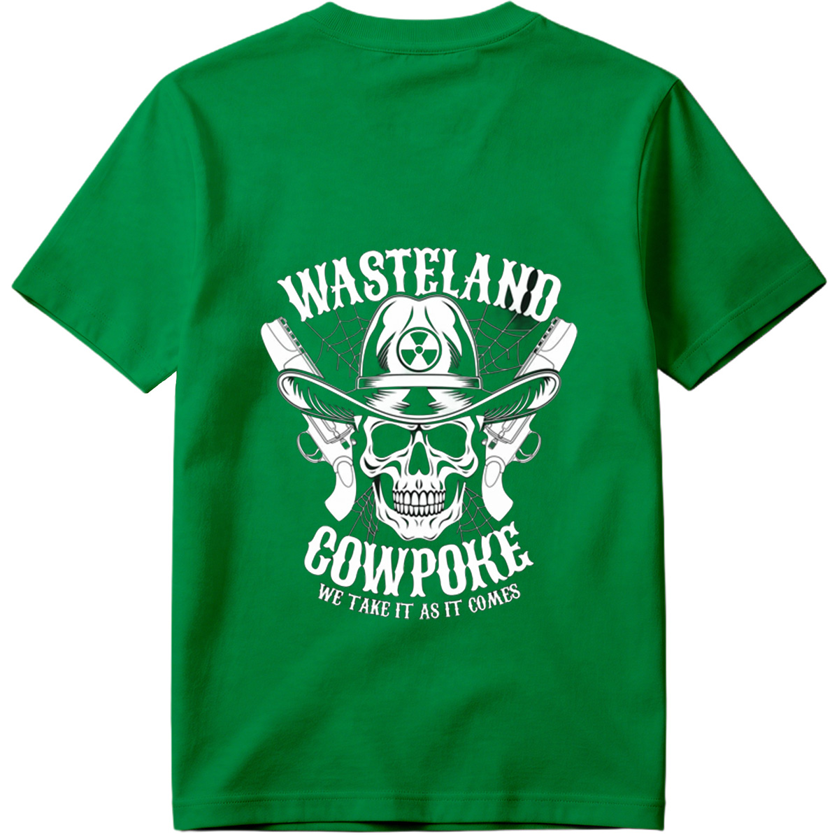 Wasteland Cowpoke: Skull with Cowboy Hat and Revolvers - Tee