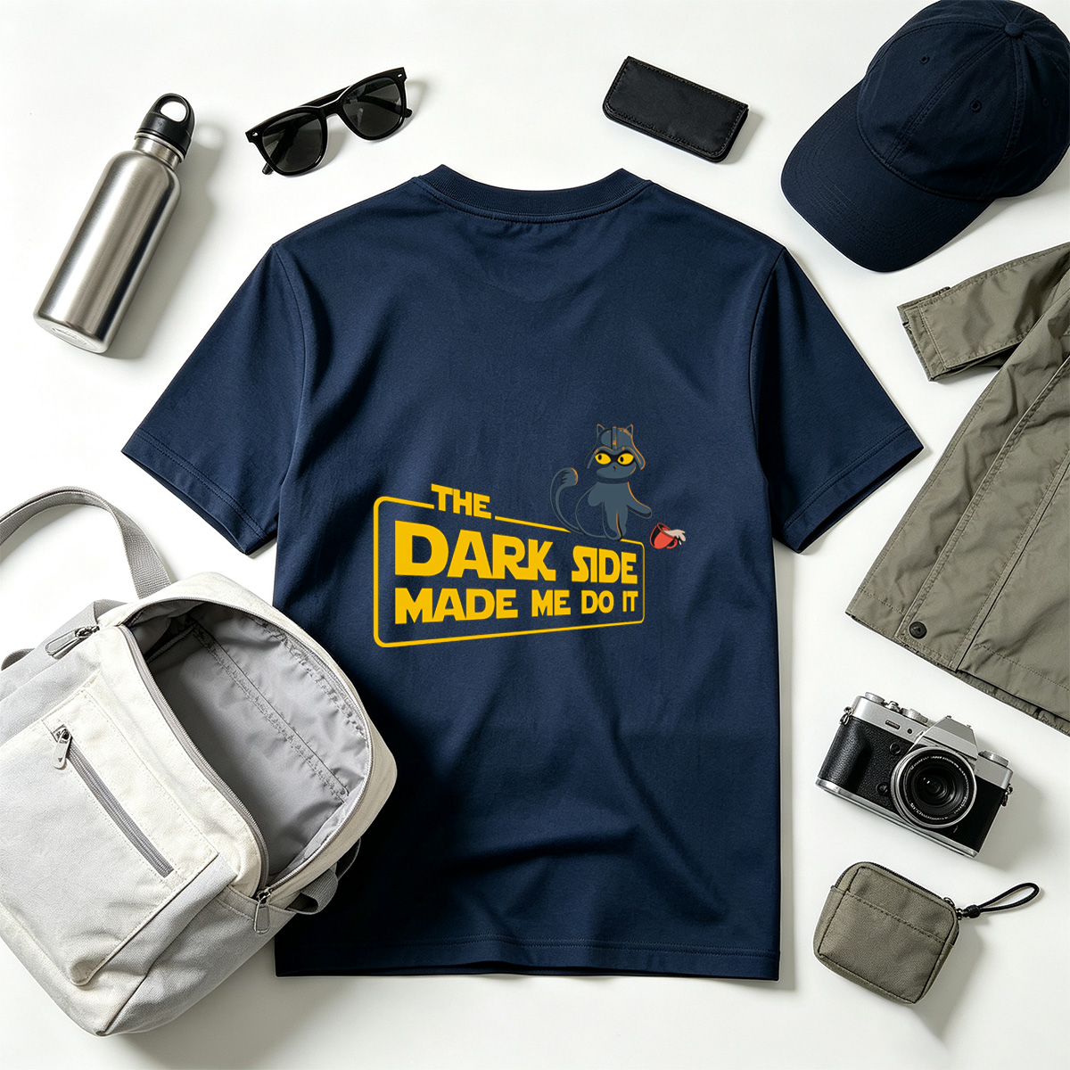 Star Wars - The Dark Side Made Me Do It Cat - Tee