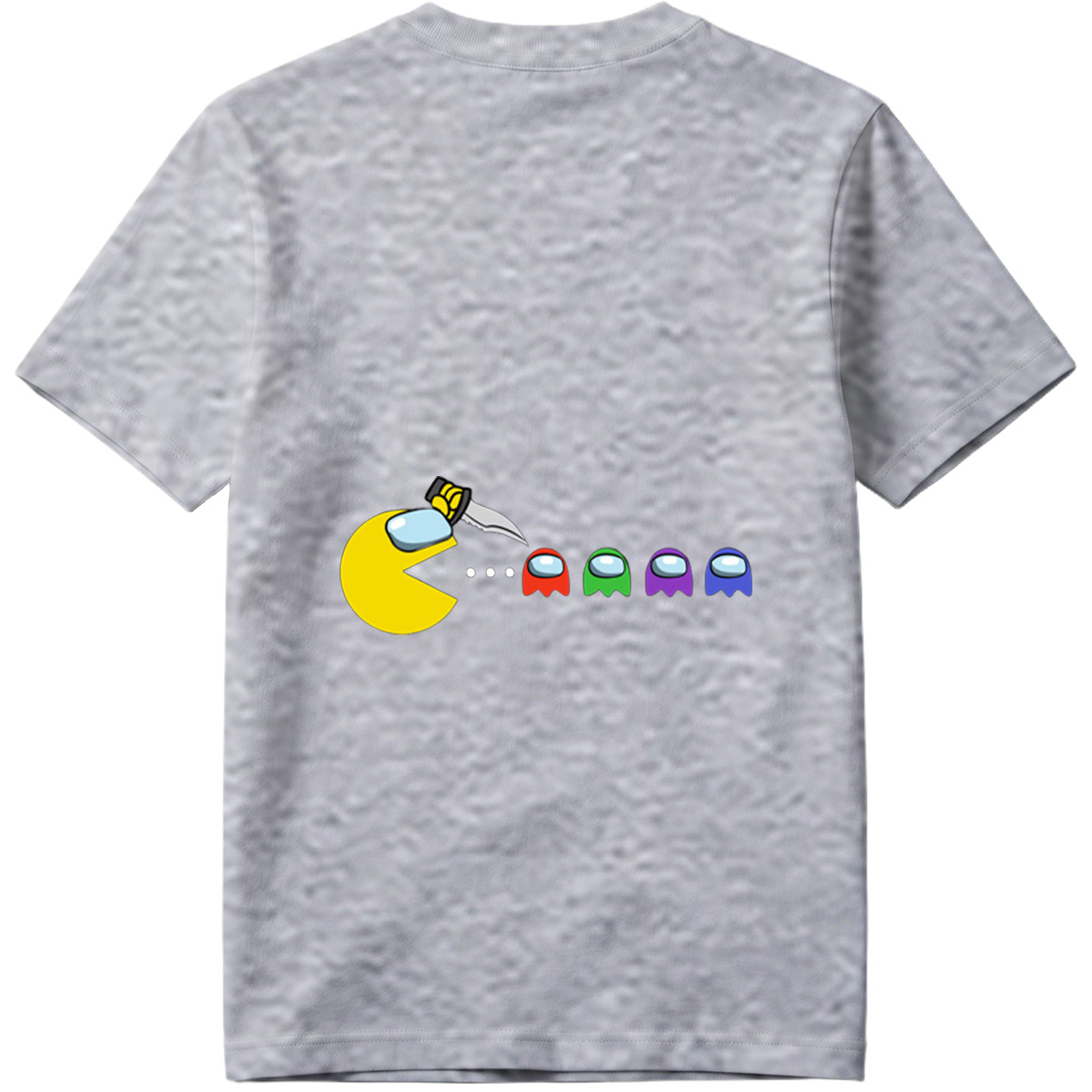 Pac-Man Meets Among Us Characters - Tee