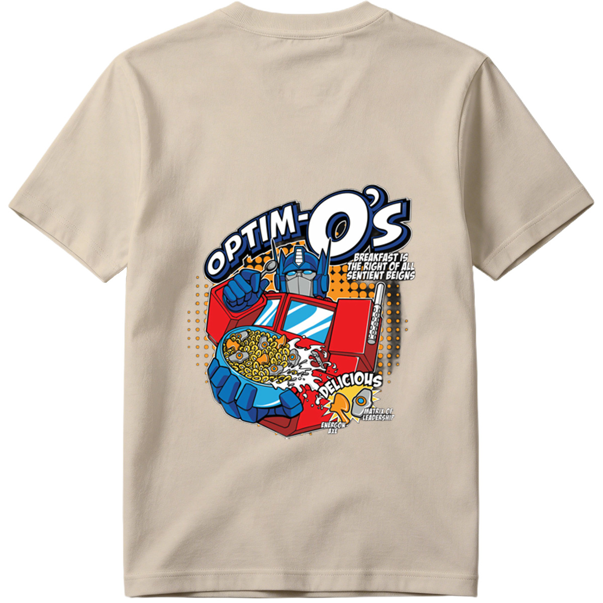 Optim-O's: Transformers Breakfast Cereal Featuring Optimus Prime - Tee