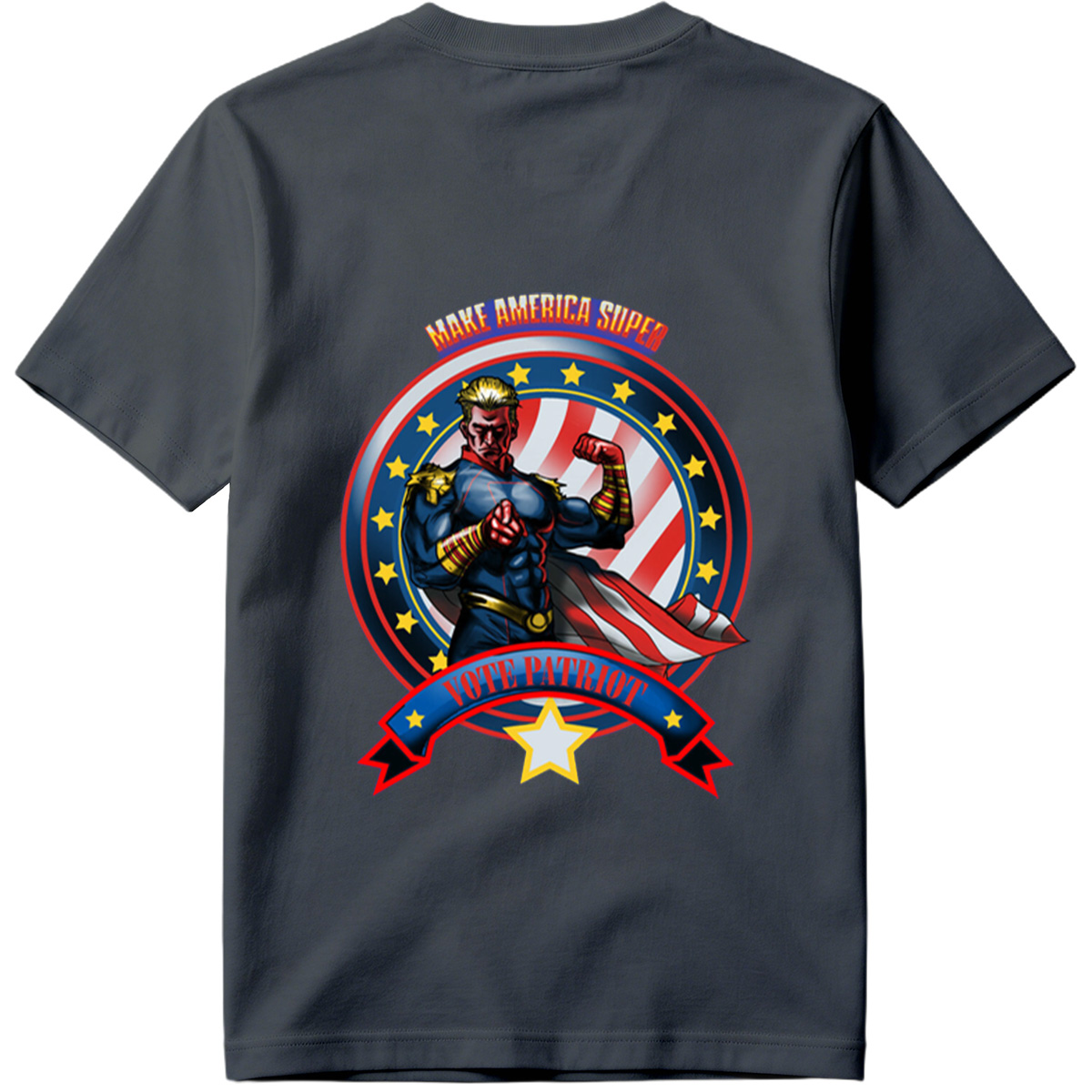 Make America Super: Vote Patriot - Captain America Inspired Hero - Tee