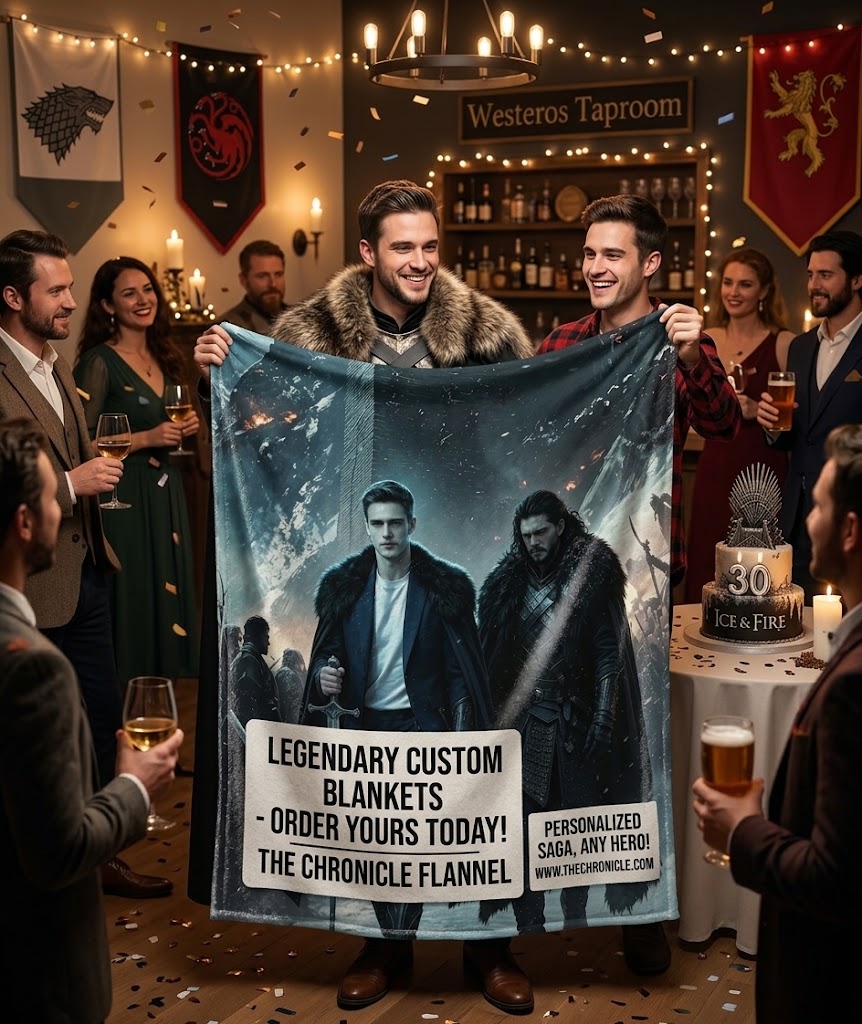 Custom Face Blanket Game of Thrones Inspired Castle Battle Scene Flannel Blanket Cozy Winter Home Decor Gift for Fans and Collectors