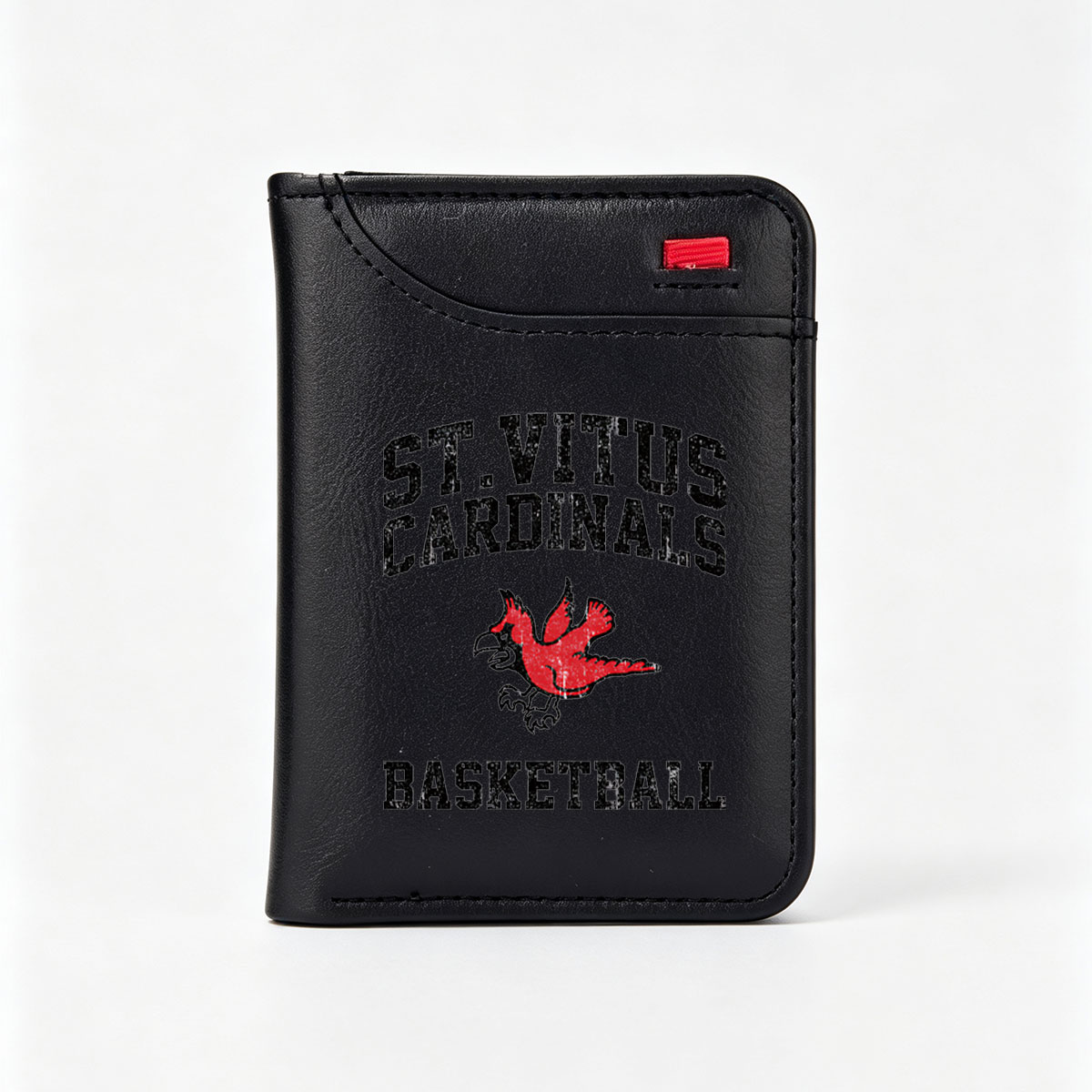 St. Vitus Cardinals Basketball Team Logo - Vertical Style Wallet