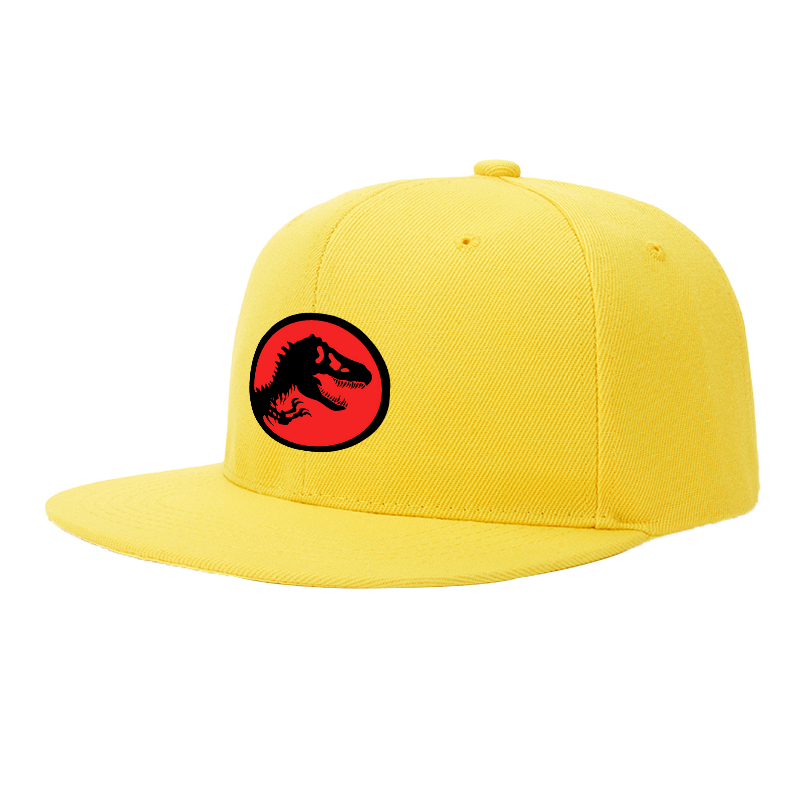 Flat Brim Baseball Cap T Rex Silhouette Red Circle Print Streetwear Underground Skate Style Basketball Court Skate Park Urban Outfit for Skaters Rappers Streetwear Enthusiasts