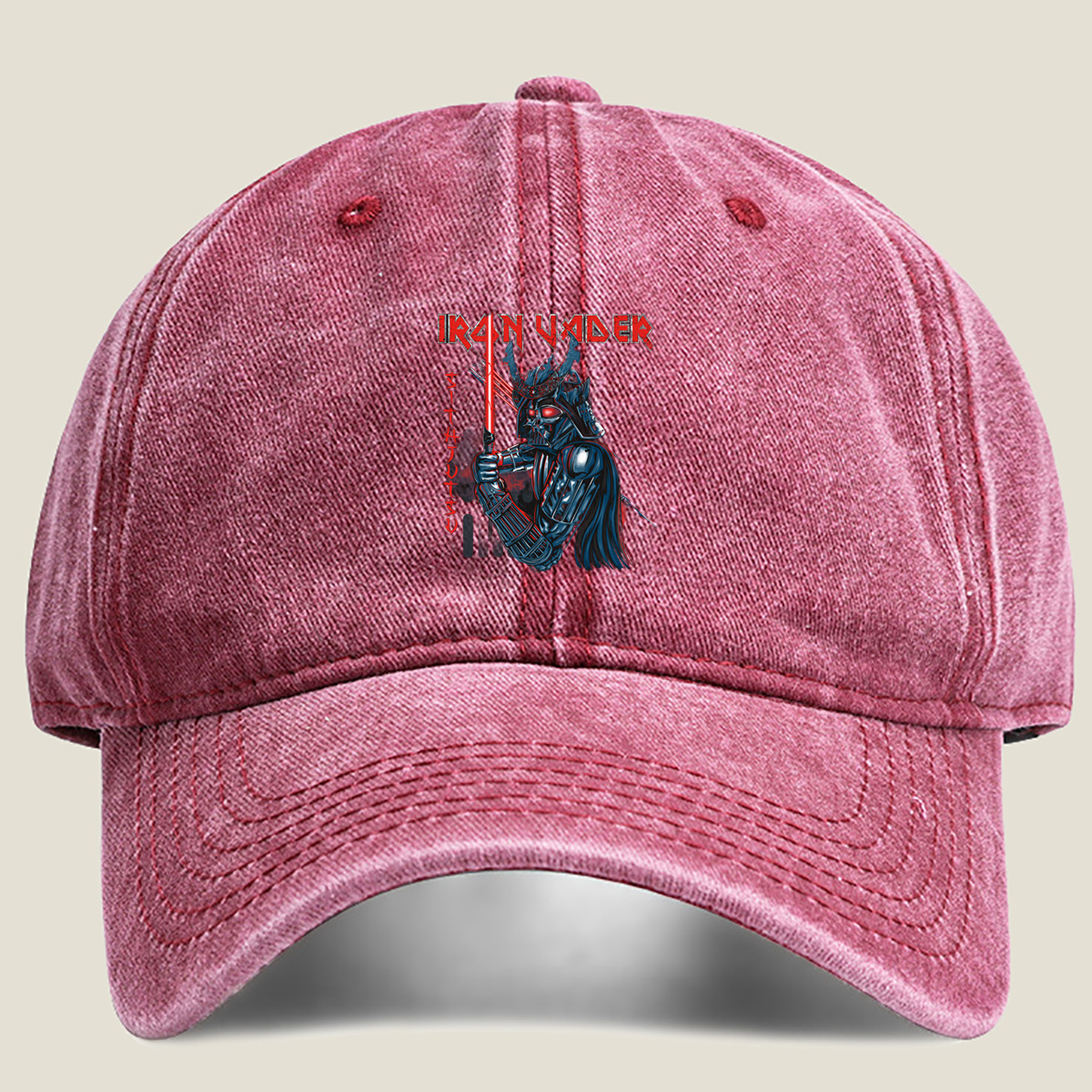 Iron Vader: Darth Vader Meets Samurai - Washed Denim - Baseball Cap