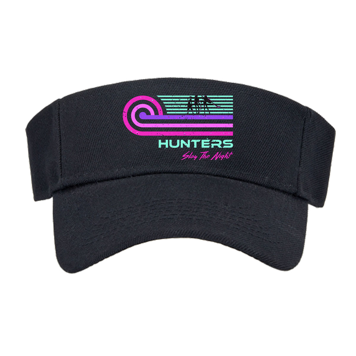 Hunters: Slay The Night - Silhouetted Figures in Neon Glow -  Visor cap