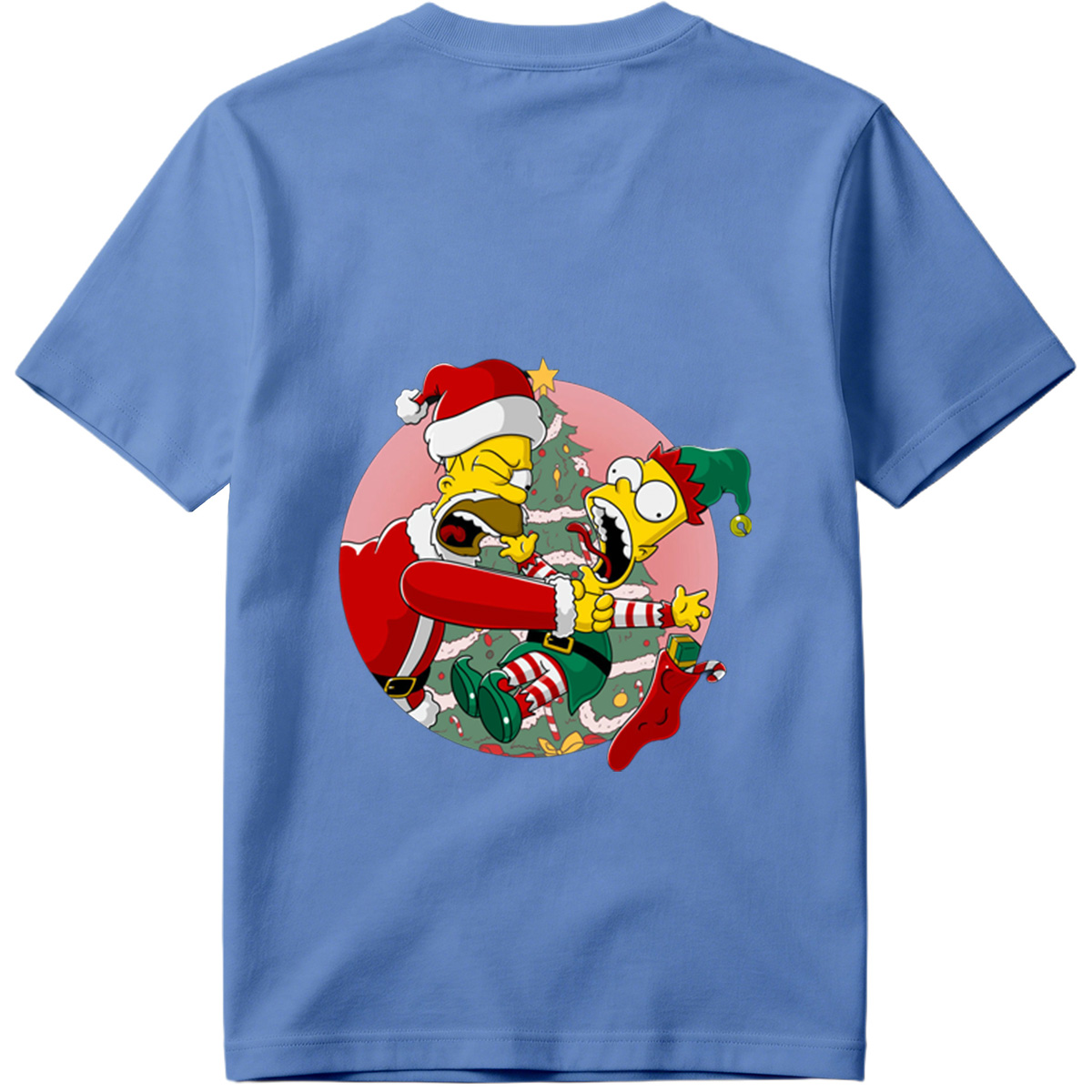 Simpsons Christmas Chaos: Homer and Bart in Holiday Hijinks - Tee