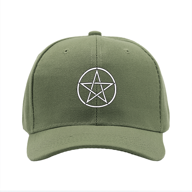 1pc New Baseball Cap with Pentagram Print Design Unisex Adjustable Hat for Outdoor Activities and Casual Wear Suitable for Adults Who Love Unique Symbolic Style