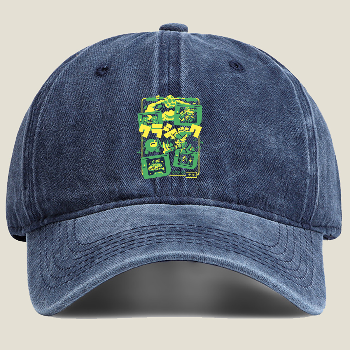 Yoshi's Island: Yoshi, Kamek, and Egg Adventure - Washed Denim - Baseball Cap