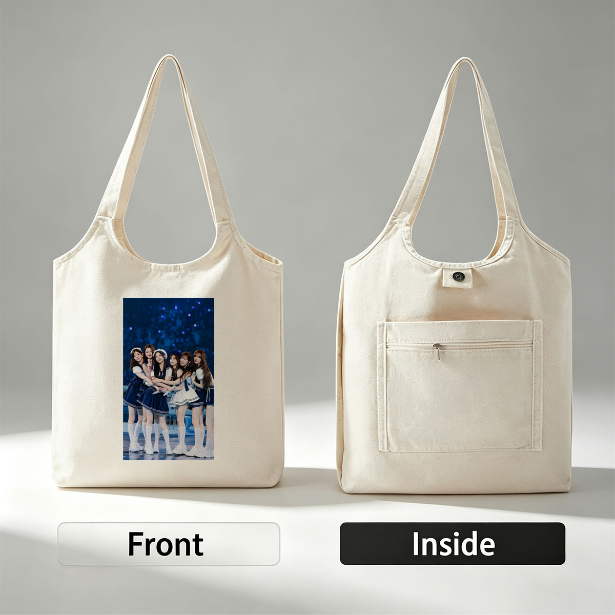 IVE in Sailor Outfits on Stage at Concert Performance - Canvas shoulder bags/