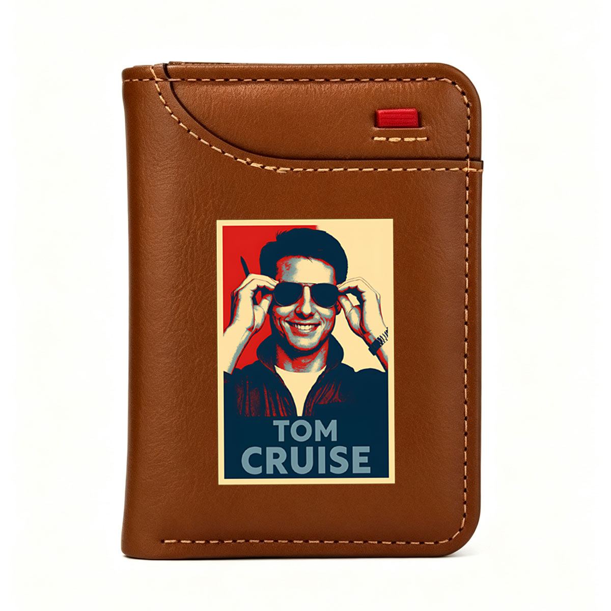 Tom Cruise Wearing Sunglasses in Pop Art Style Poster - Vertical Style Wallet