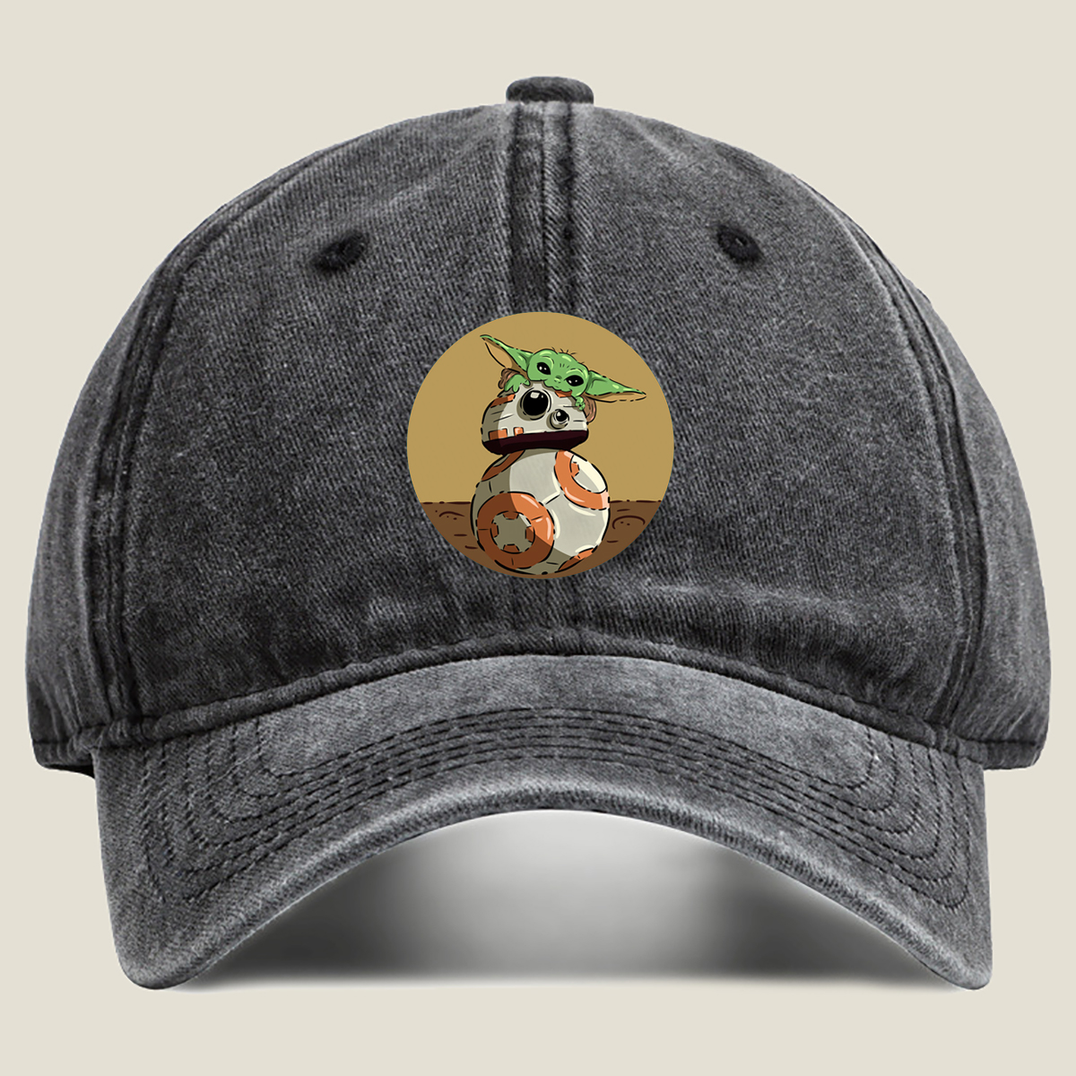 Baby Yoda and BB-8 - Washed Denim - Baseball Cap