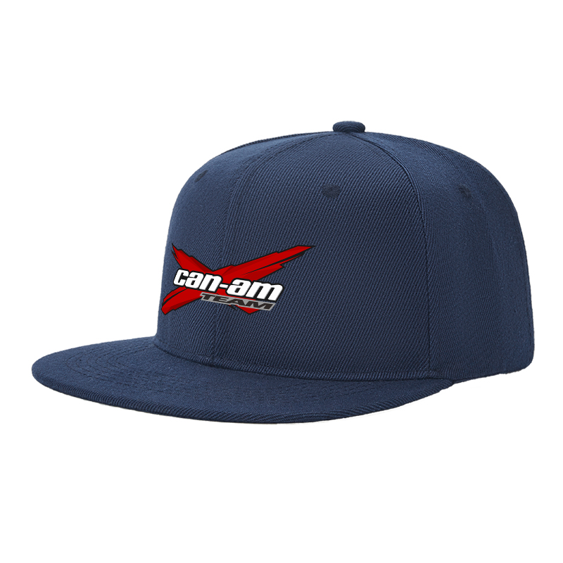 Flat Brim Baseball Cap Can-Am Team Logo Print Streetwear Underground Skate Style for Basketball Court Skate Park Urban Riders and Streetwear Enthusiasts