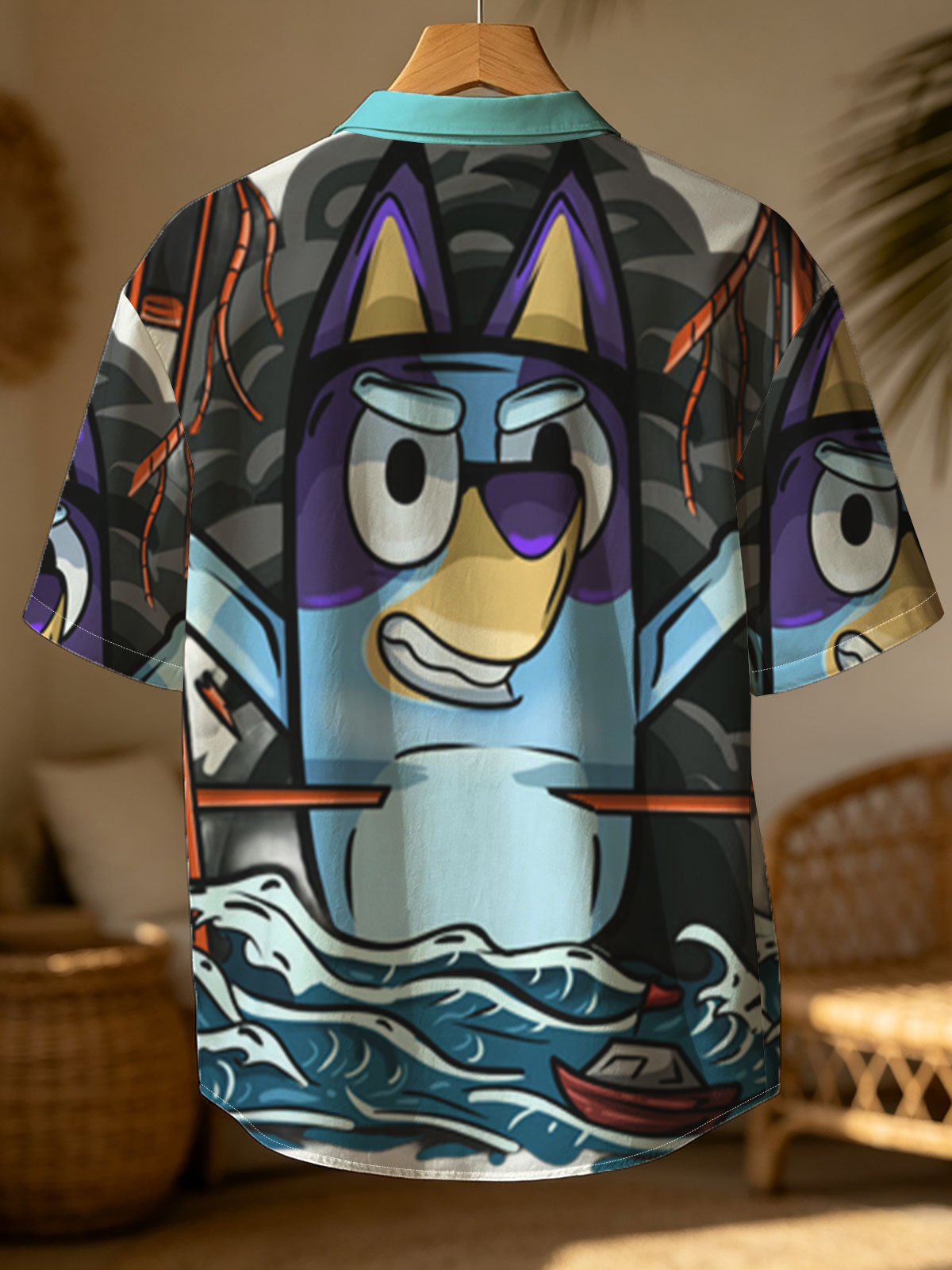 Bluey the Pirate Dog in a Stormy Sea Adventure -  Shirt