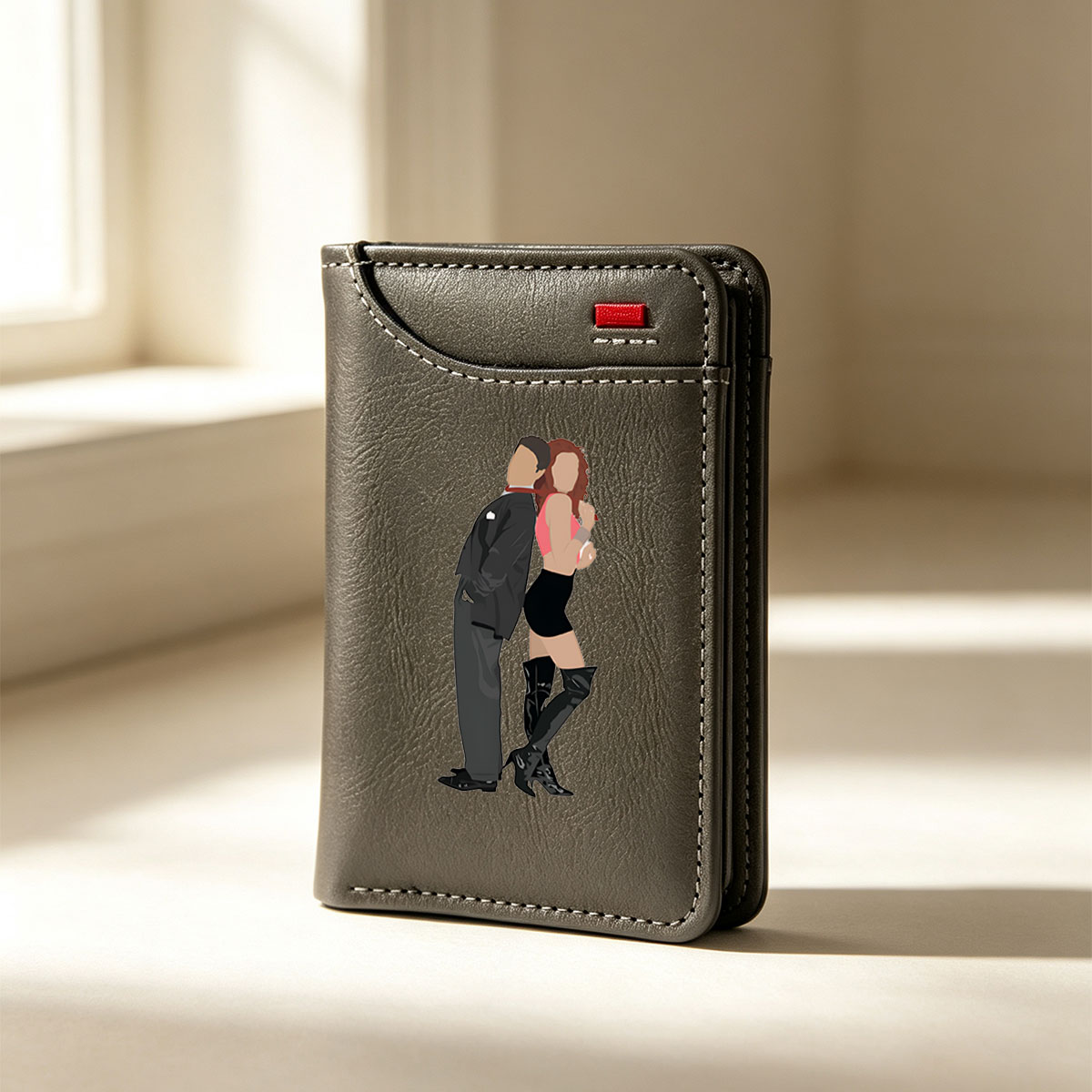 Couple in Formal Attire Dancing Together - Vertical Style Wallet