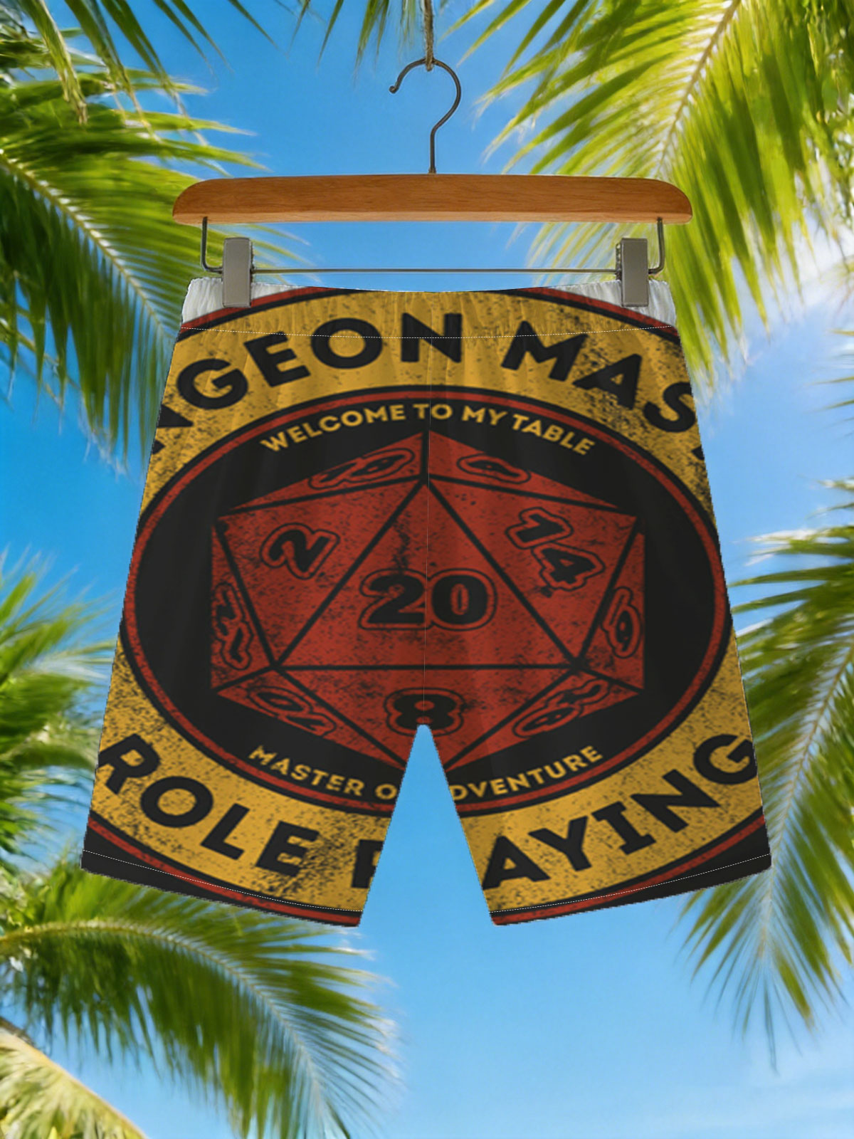 Dungeon Master Role Playing: Welcome to My Table, Master of Adventure (1974) -  Beach shorts