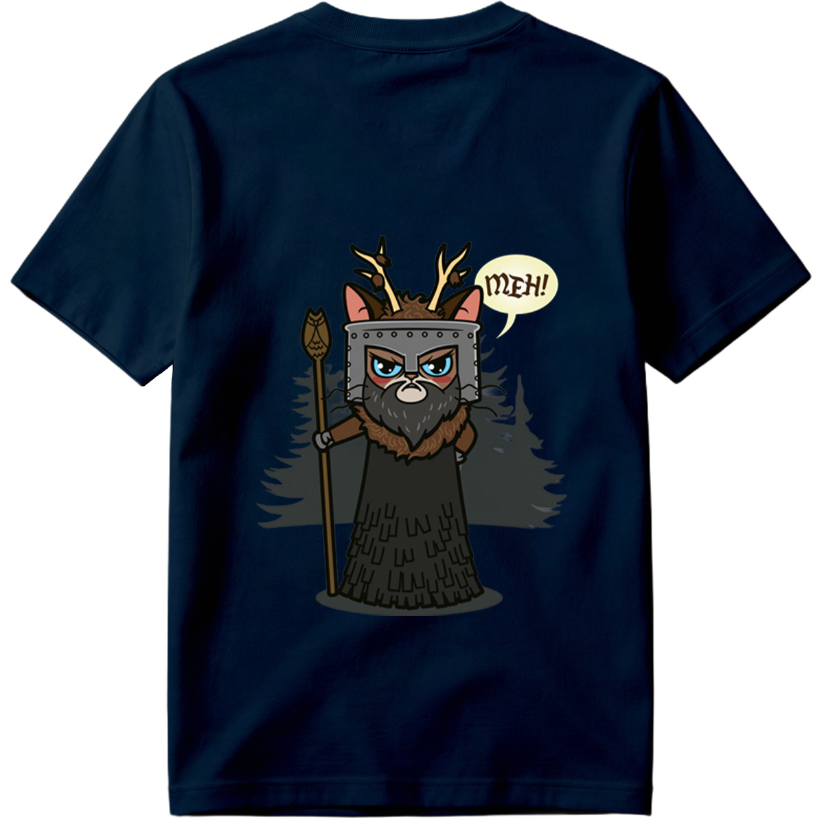 Cat Warrior with Antlers and Spear: 