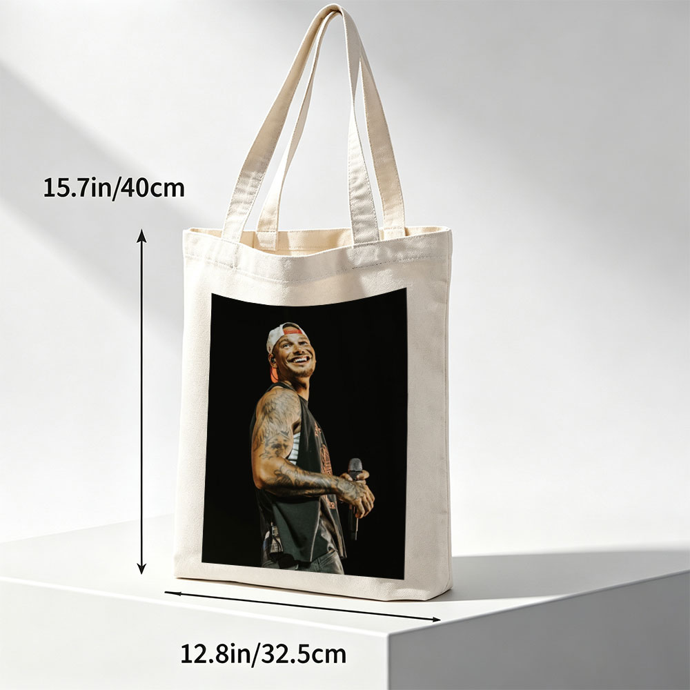 Avicii Performing on Stage with Microphone and Tattooed Arms - Canvas tote bags