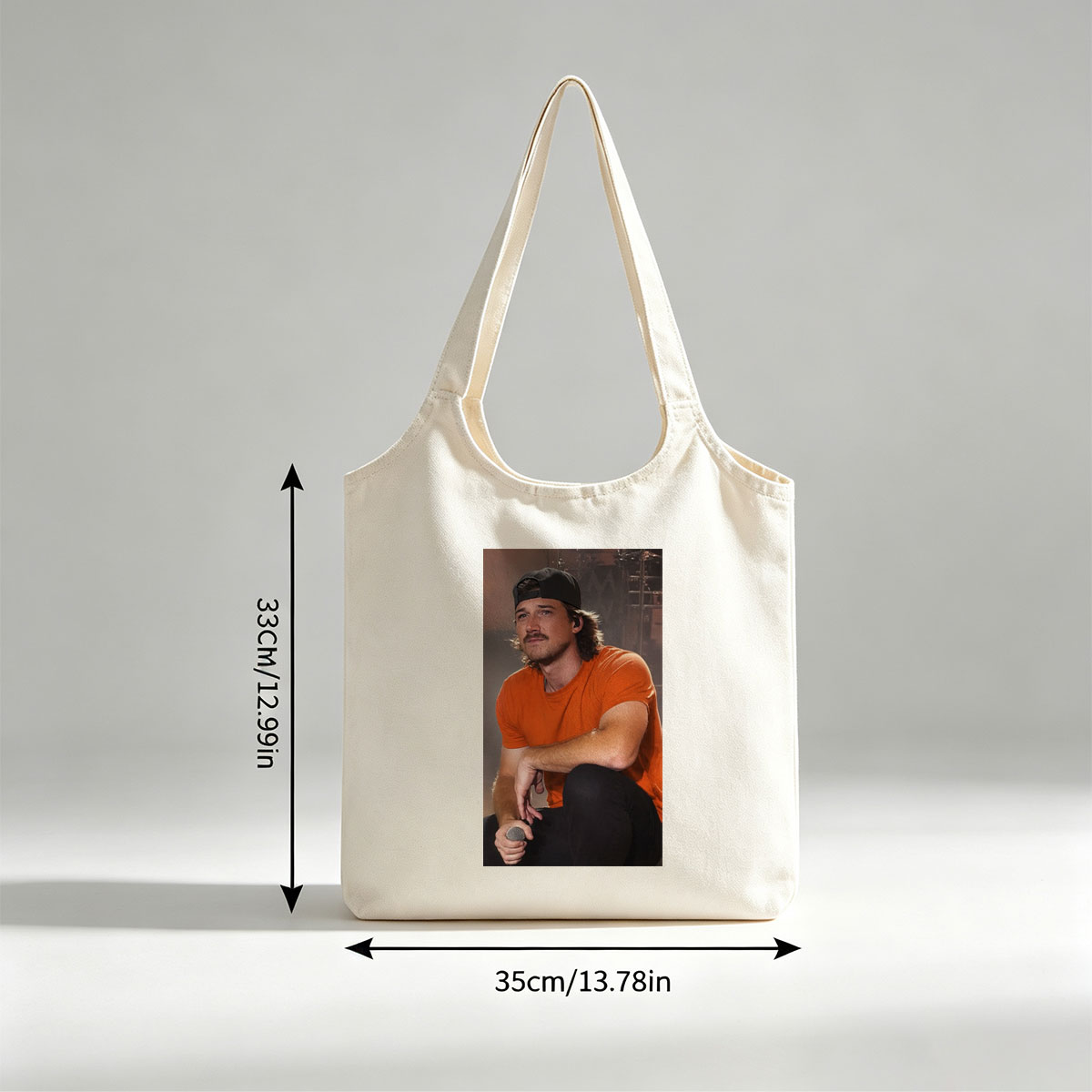 Morgan Wallen Live Performance Holding Microphone on Stage - Canvas shoulder bags/