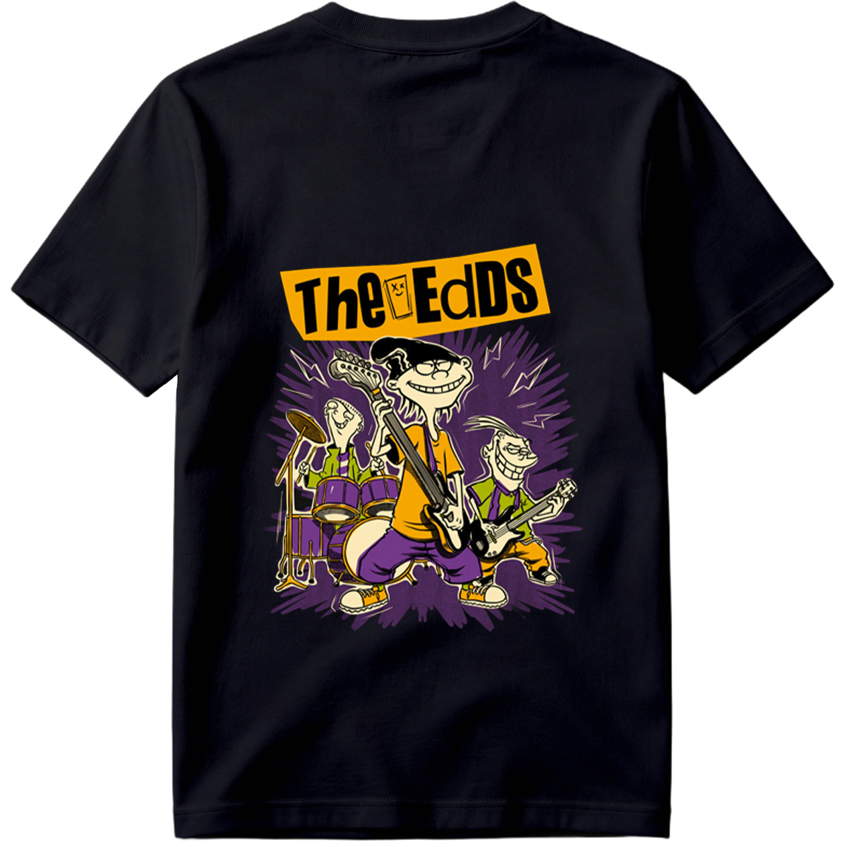 The Eds: Eddy, Ed, and Double D in Rock Band Action - Tee