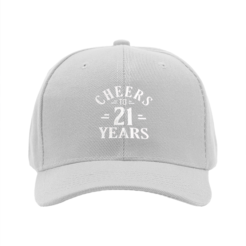 1pc New Baseball Cap Cheers to 21 Years Print Unisex Adjustable Hat for Outdoor Activities Adults Fashion Statement Cap