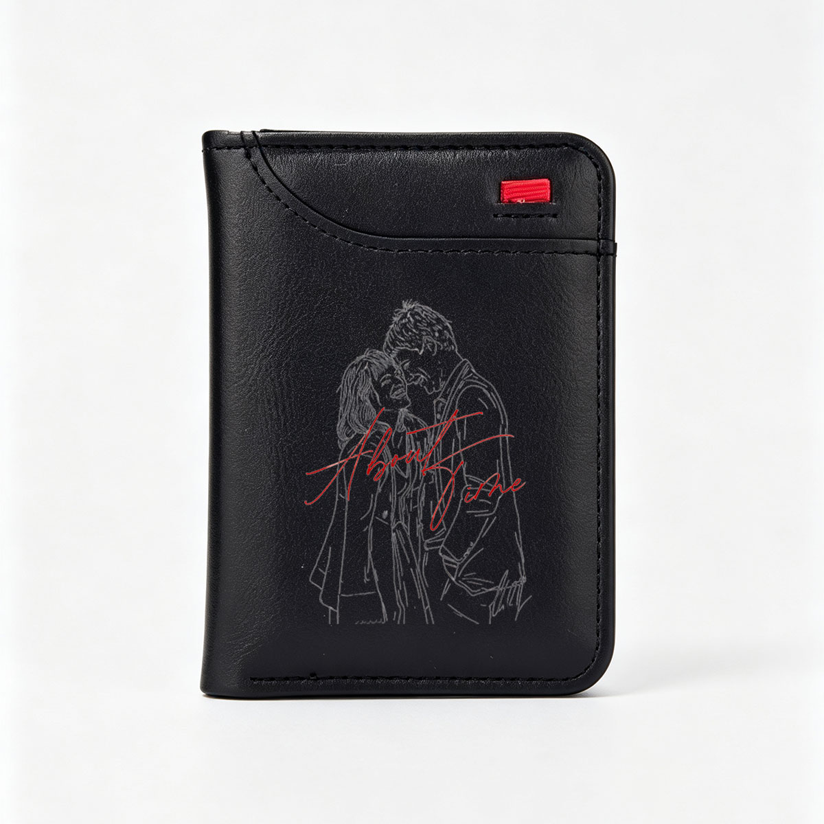 About Time: A Romantic Encounter Between Two Characters - Vertical Style Wallet