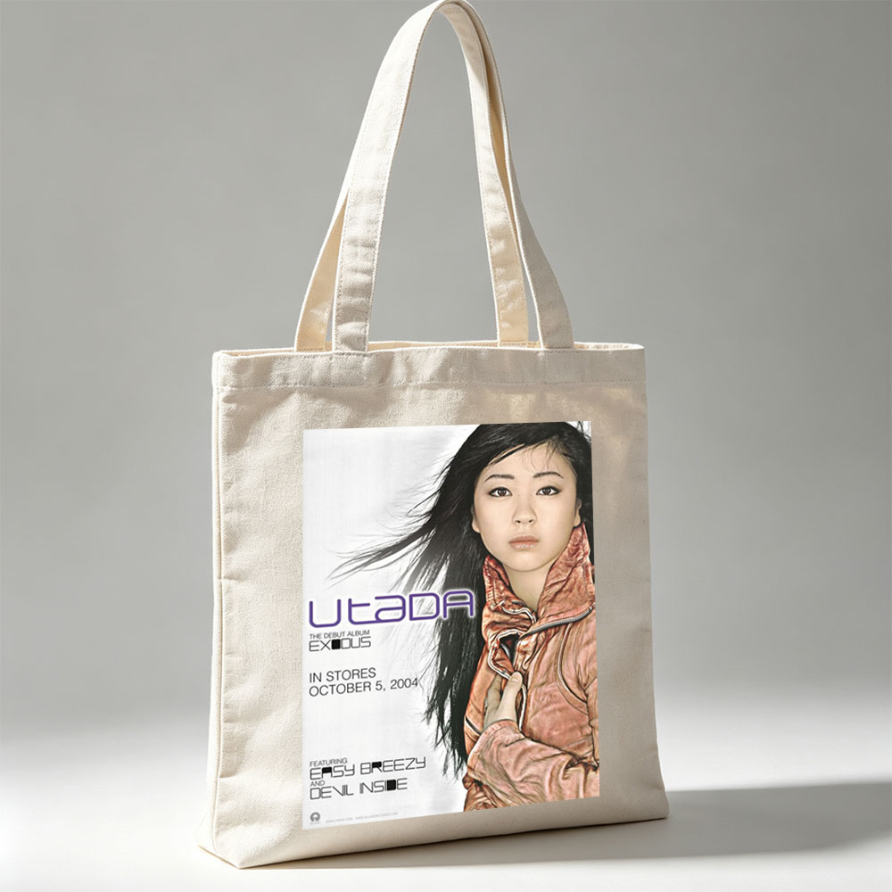 Utada Hikaru on Album Cover for Exodus Debut Release in 2004 - Canvas tote bags