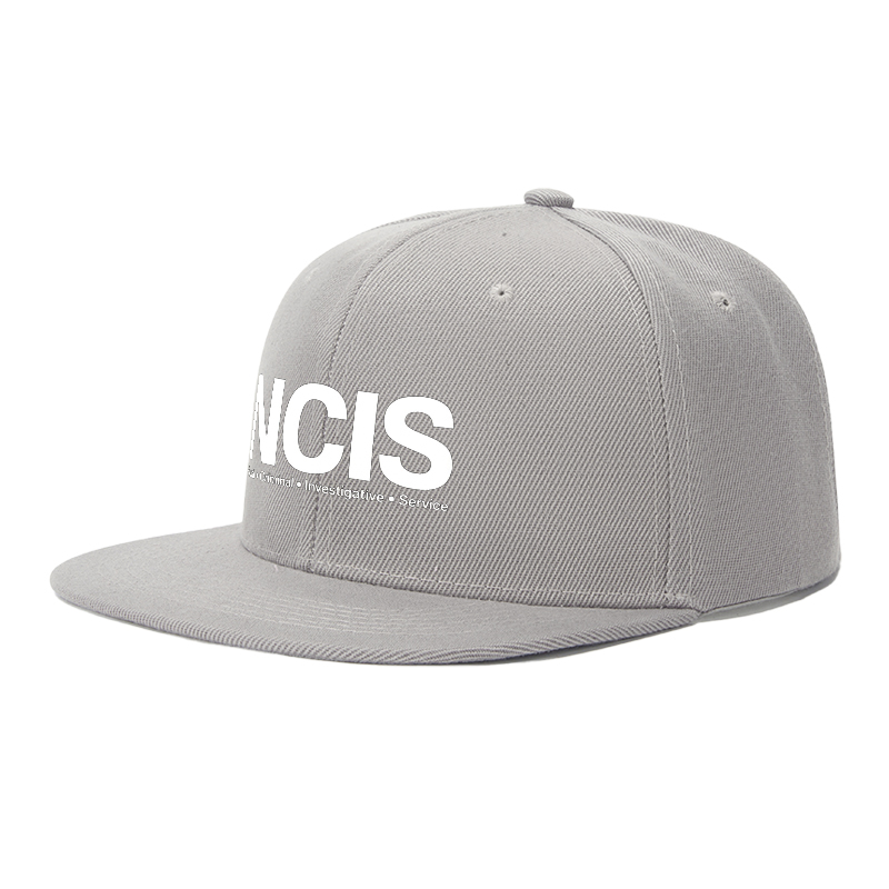 Flat Brim Baseball Cap NCIS Logo Print Streetwear Underground Skate Style Basketball Court Skate Park Fit for Skaters Rappers Urban Players