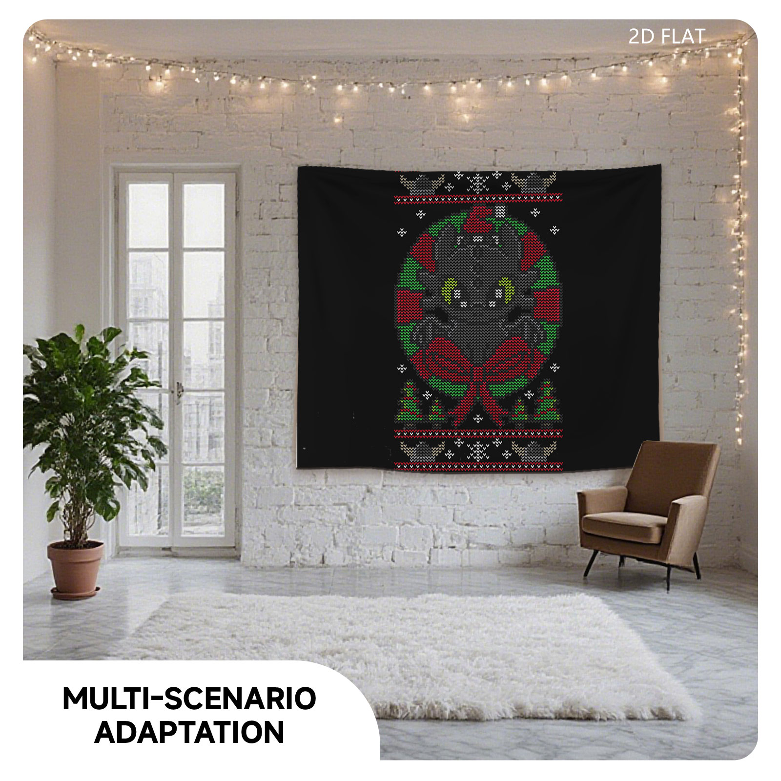 Baby Yoda Christmas Sweater Design - Tapestry