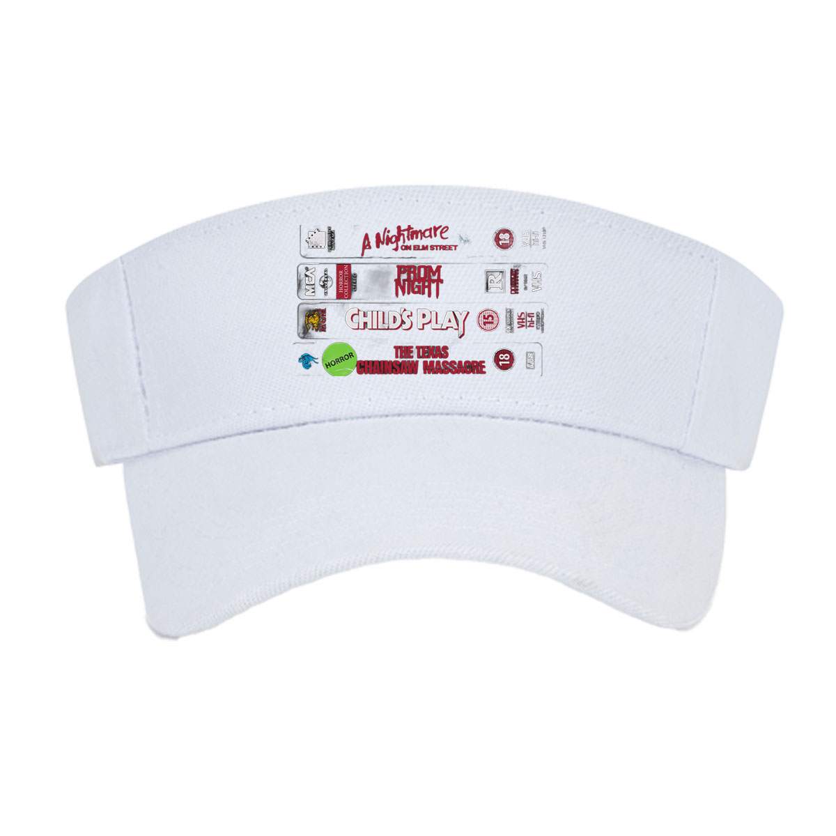 Halloween Horror Collection: A Nightmare on Elm Street, Prom Night, Child's Play, The Texas Chainsaw Massacre, Friday the 13th -  Visor cap