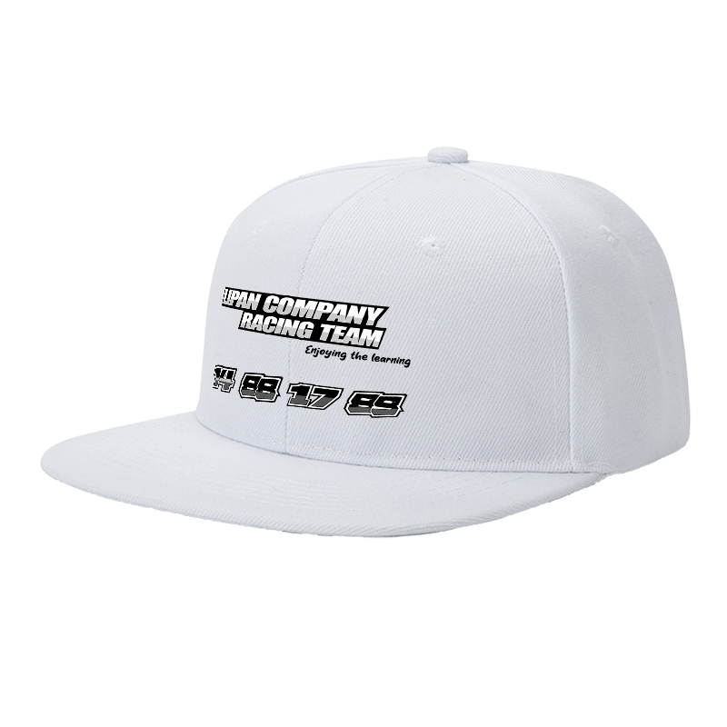 Flat Brim Baseball Cap Lipan Company Racing Team Logo Streetwear Underground Skate Style for Basketball Court Skate Park Urban Riders and Rap Artists