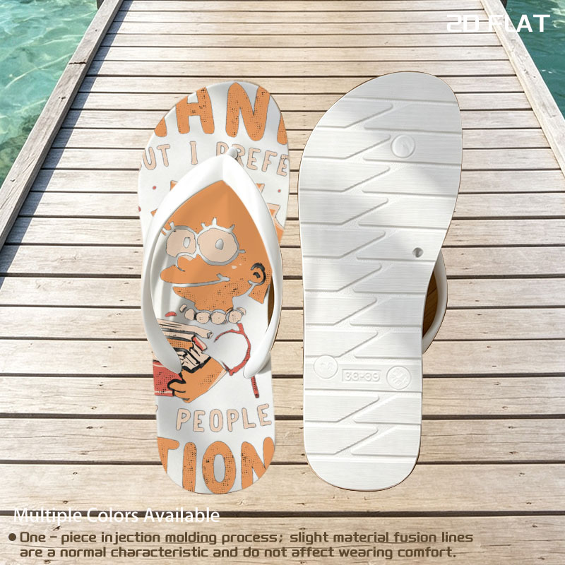 Thanks But I Prefer My People Fictional - Lisa Simpson Reading Books -  flip-flops