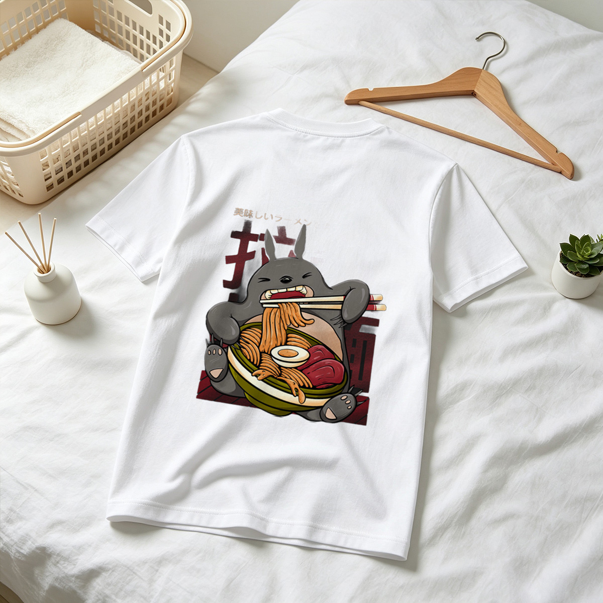 Totoro Enjoying Ramen - Tee