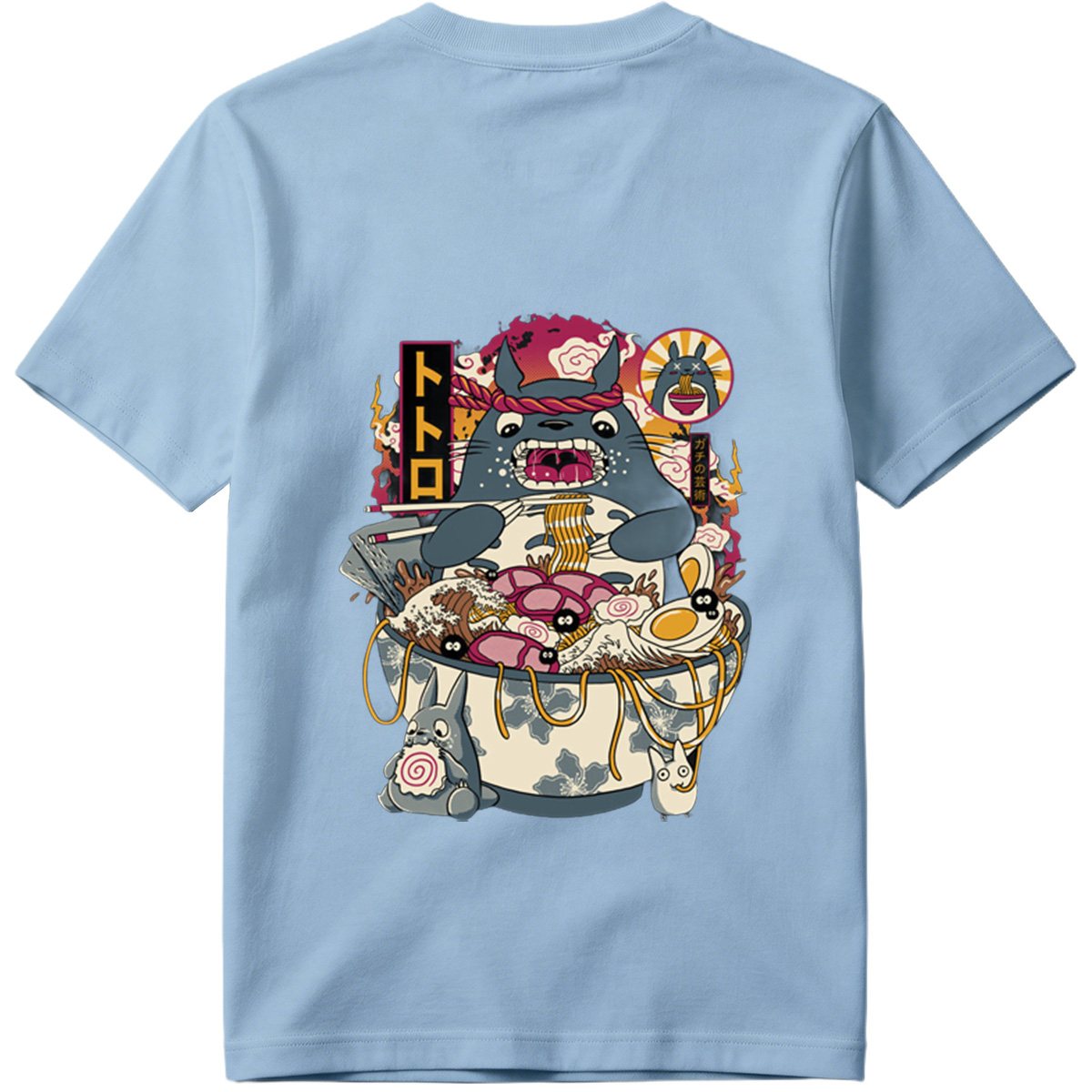 Totoro Ramen Bowl Featuring Totoro and Friends - Tee