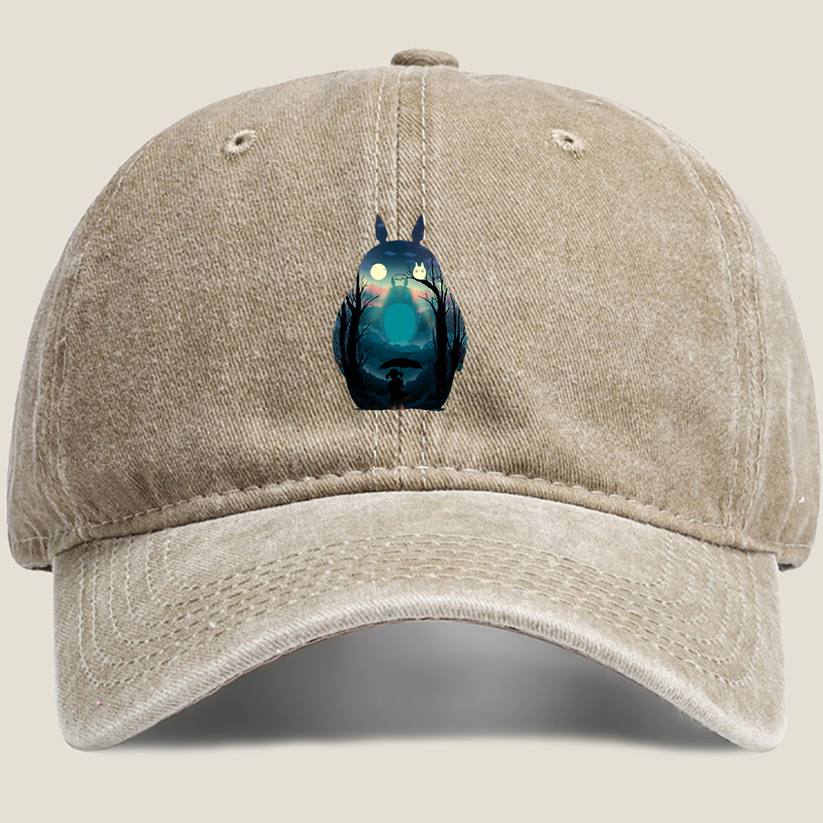 Totoro and the Moonlit Forest - Washed Denim - Baseball Cap