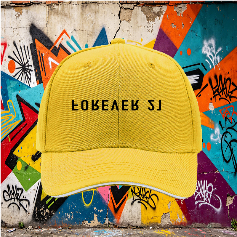 Unisex Classic Sandwich Hat with Forever 21 Logo Print - Stylish Cotton Baseball Cap for Casual Outings, Urban Streetwear, and Daily Wear - Perfect for Teens, Young Adults, and Fashion-Lovers Seeking Trendy Headwear