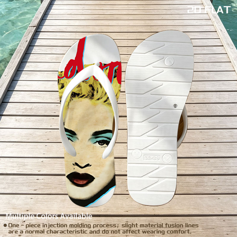 Madonna - Iconic Pop Star Portrait -  flip-flops