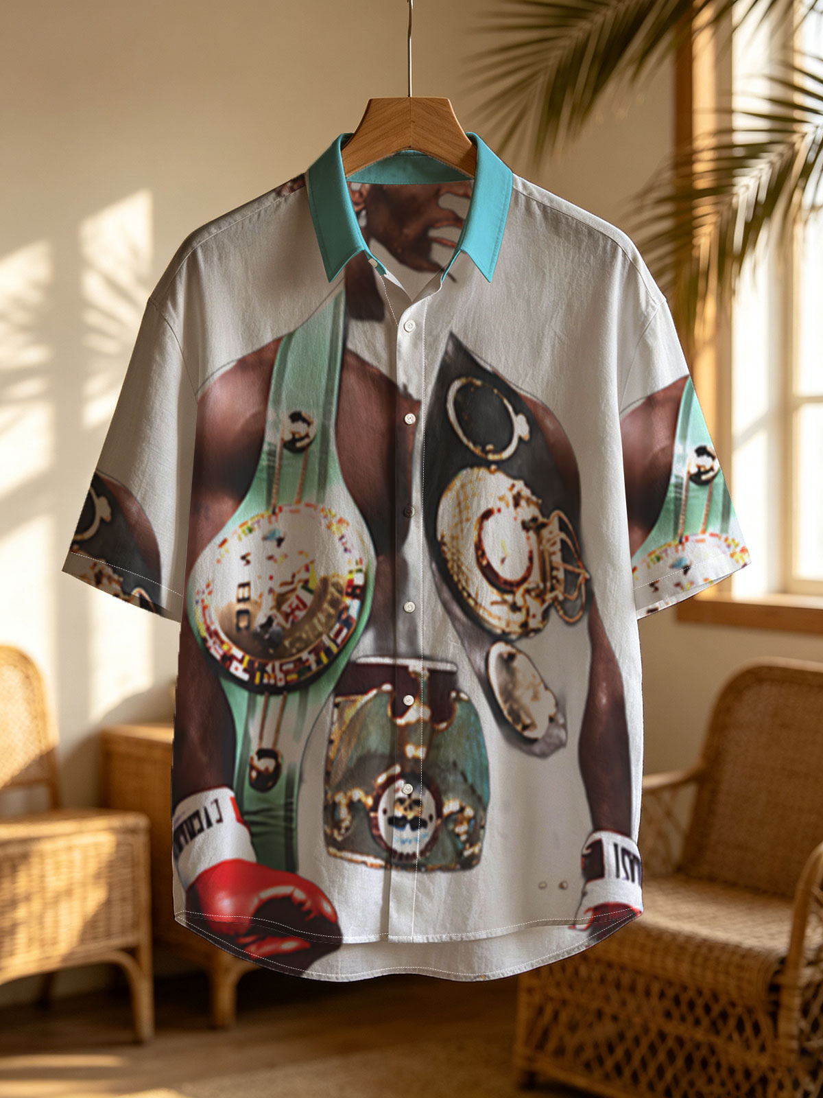 Mike Tyson in Boxing Glory with Championship Belts -  Shirt