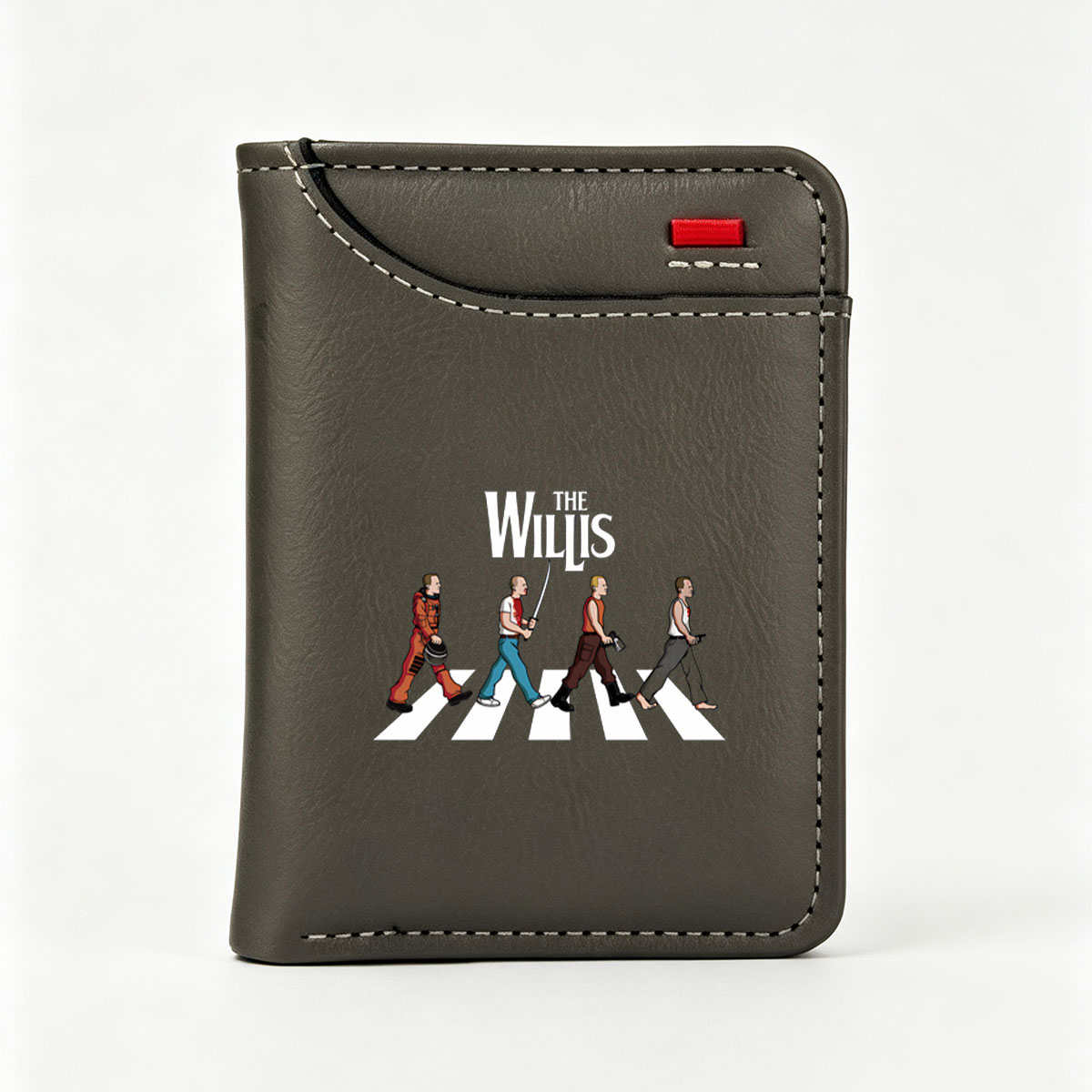 The Willis: A Parody of The Beatles' Abbey Road with Action Heroes - Vertical Style Wallet
