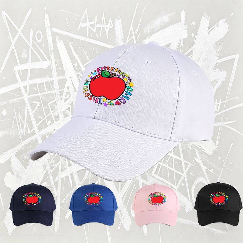 Unisex Classic Baseball Cap with Colorful Apple and 