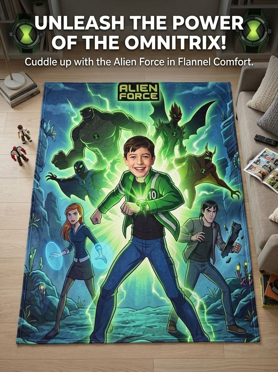 Custom Photo Superhero Flannel Blanket Ultra Soft Anti Pilling Fleece Throw Personalized Face Bedding Gift for Kids