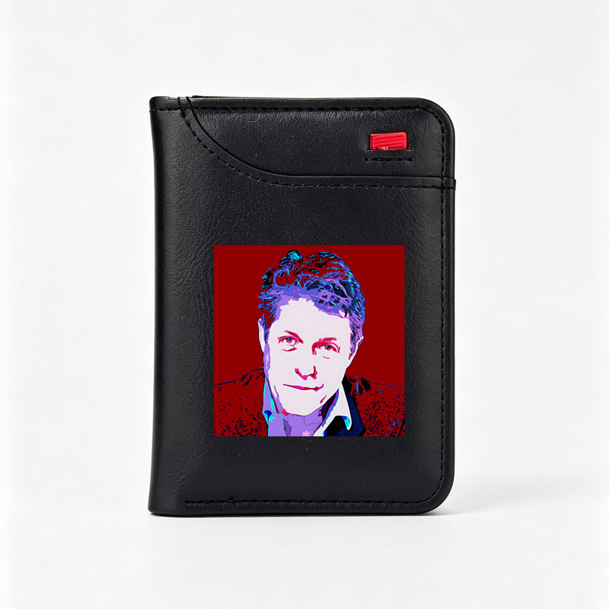 Pop Art Portrait of a Man with Vibrant Colors and Bold Strokes - Vertical Style Wallet