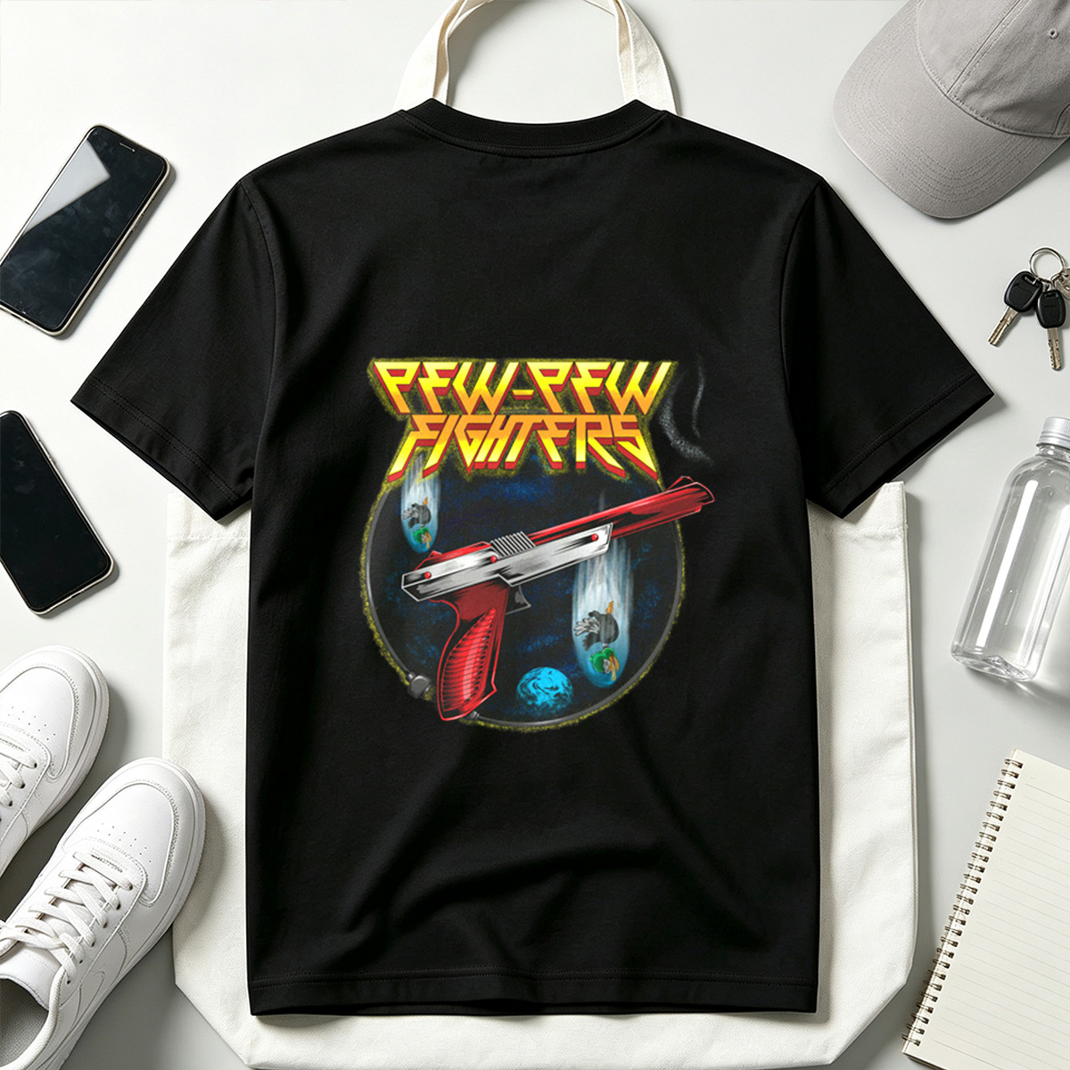 Pew-Pew Fighters: Laser Blasters and Space Ducks - Tee