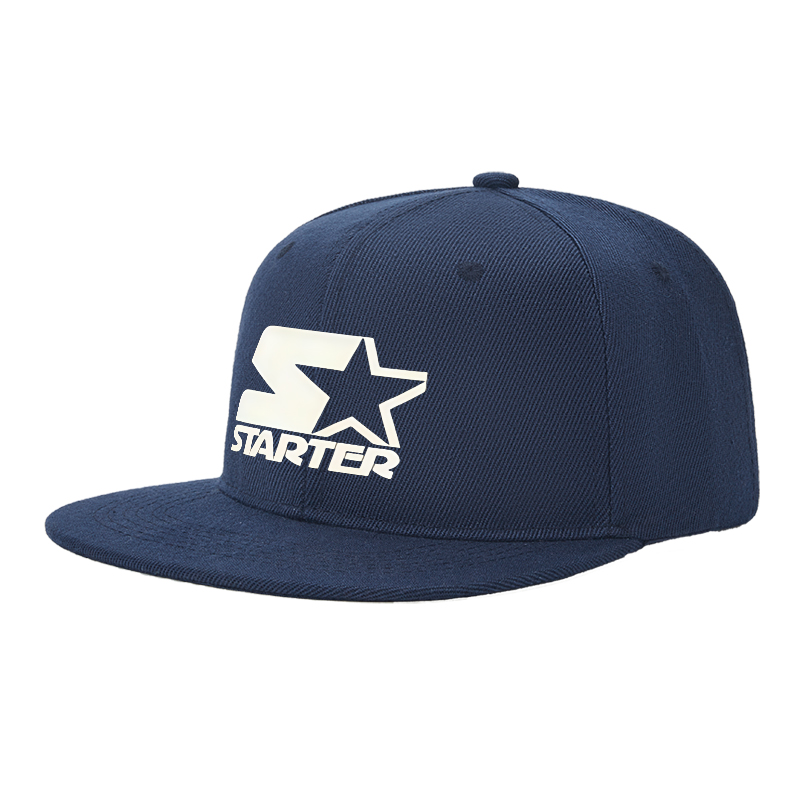 Flat Brim Baseball Cap Starter Star Logo Print Streetwear Underground Skate Style Basketball Court Urban Skate Park Fit for Skaters Rappers Streetwear Enthusiasts