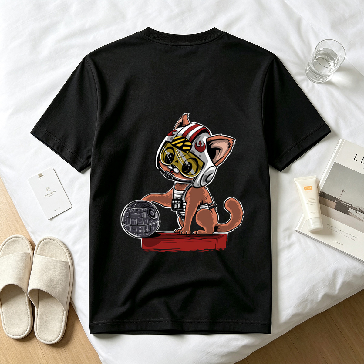 Star Wars: Cat Pilot with Death Star - Tee