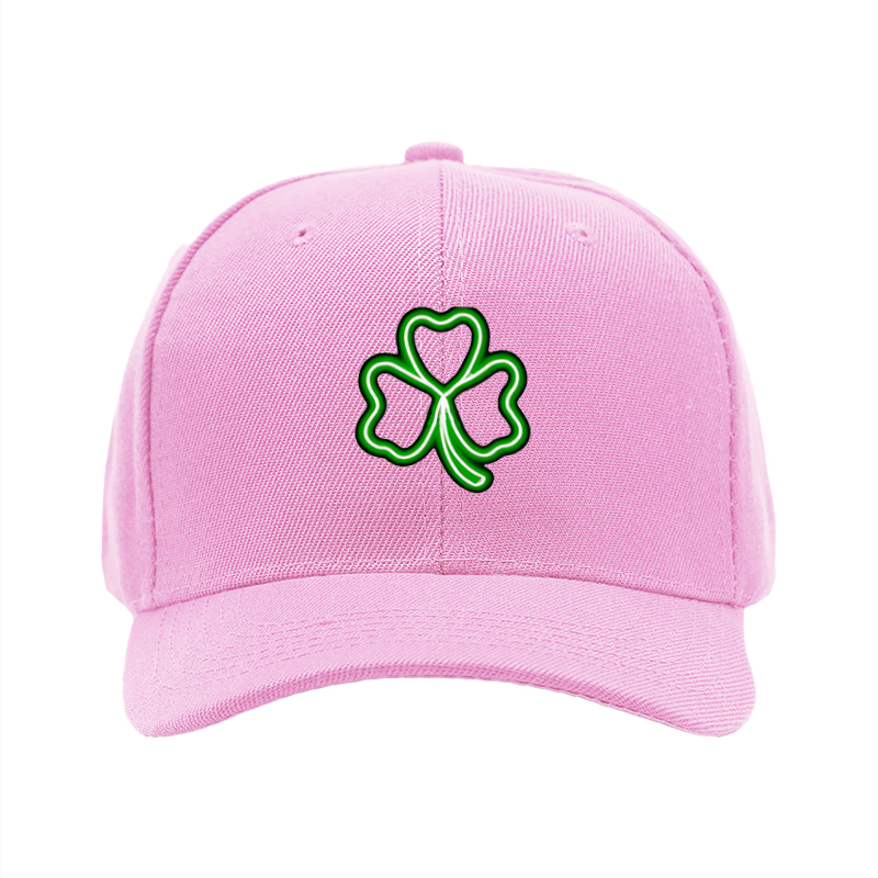 1pc New Baseball Cap with Neon Green Clover Print and Glowing Design Unisex Adjustable Hat for Outdoor Activities and Casual Wear Adults and Teens