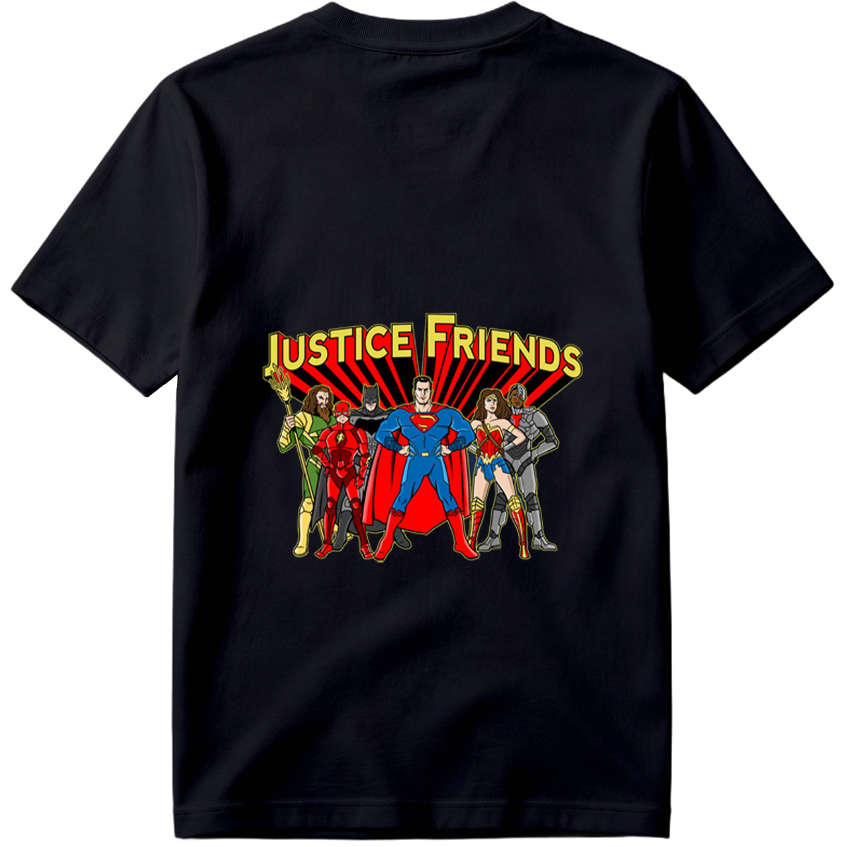 Justice League: Superman, Batman, Wonder Woman, The Flash, Aquaman, Cyborg - Tee